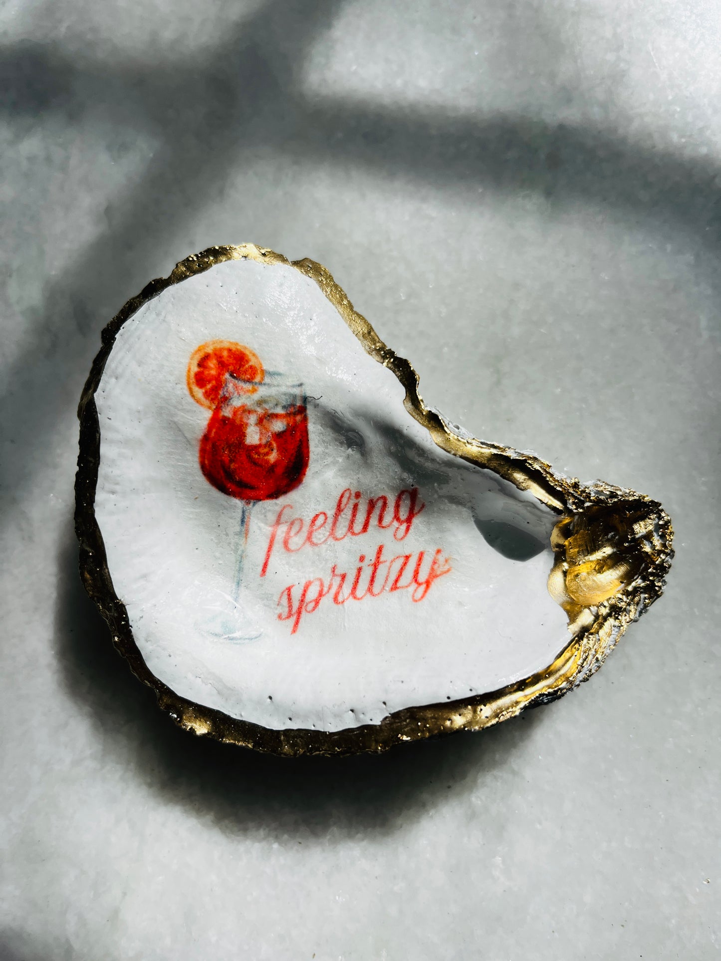 Aperol Spritz Oyster Shell Trinket Dish