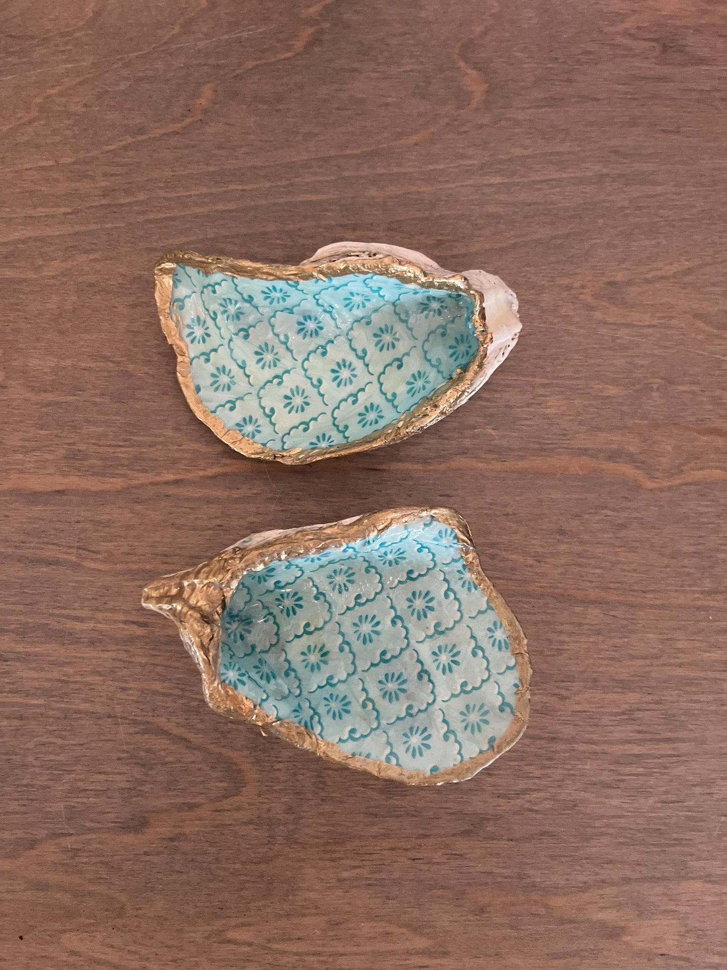 Serenity Blue Oyster Shell Jewelry & Trinket Dish
