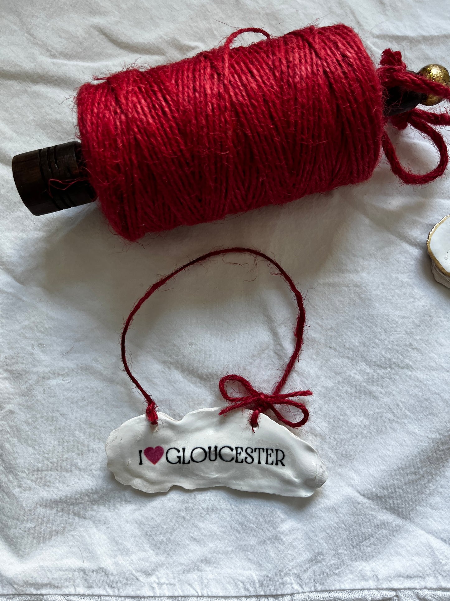 I❤️Gloucester oyster shell ornament