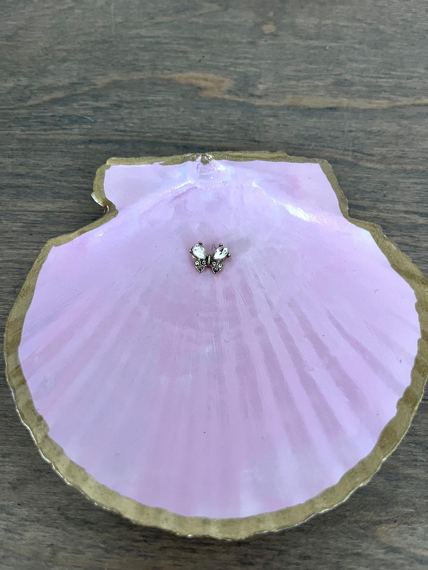 Butterfly Pink Shell Jewelry & Trinket Dish