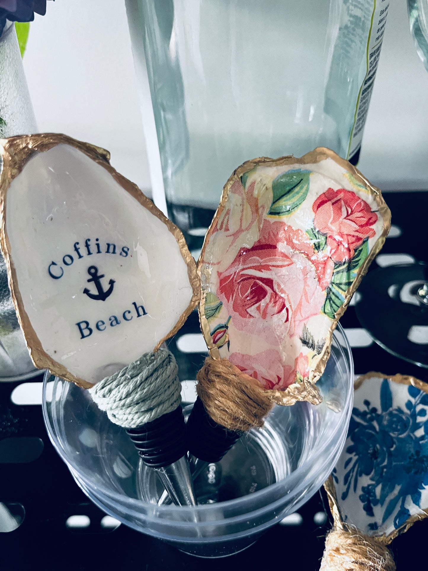 Oyster Shell Bottle Toppers