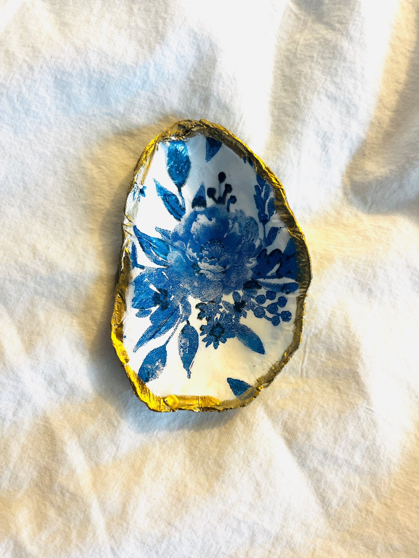 Blue & White Floral Jewelry/Trinket Dish