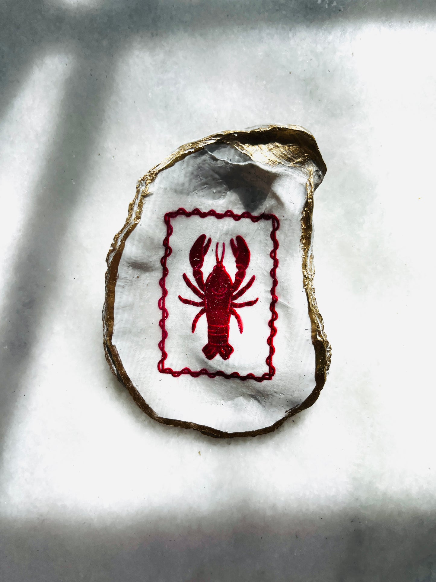 Lobster Oyster Shell Jewelry/Trinket Dish