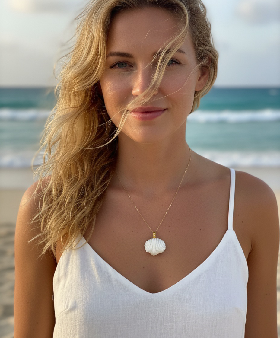 Luxe Seashell Pendant Charm - Medium