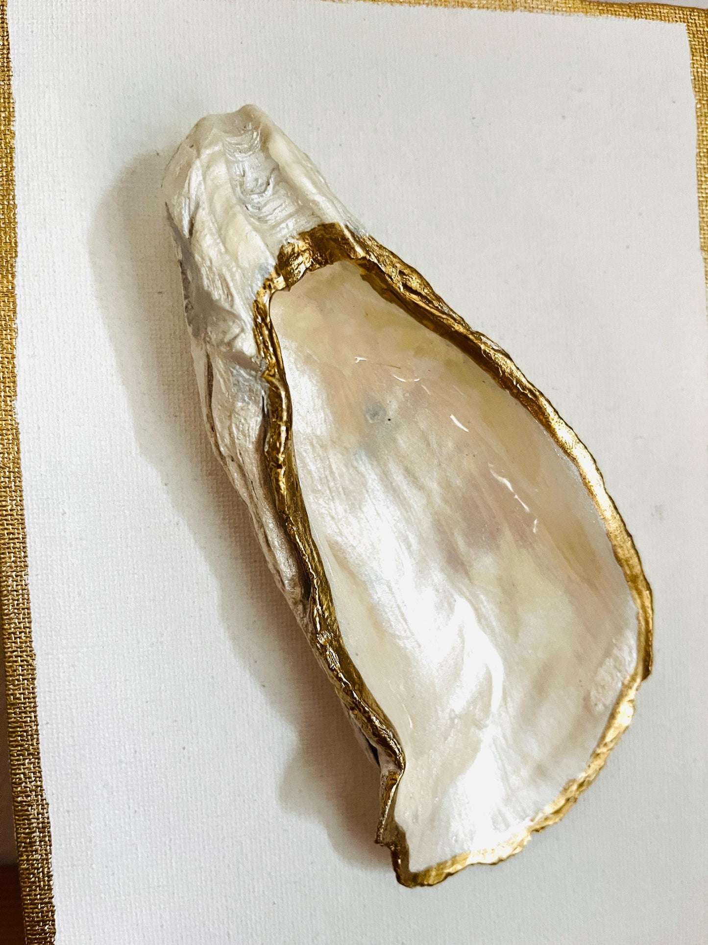 Elegant Hand-Painted Oyster on Canvas