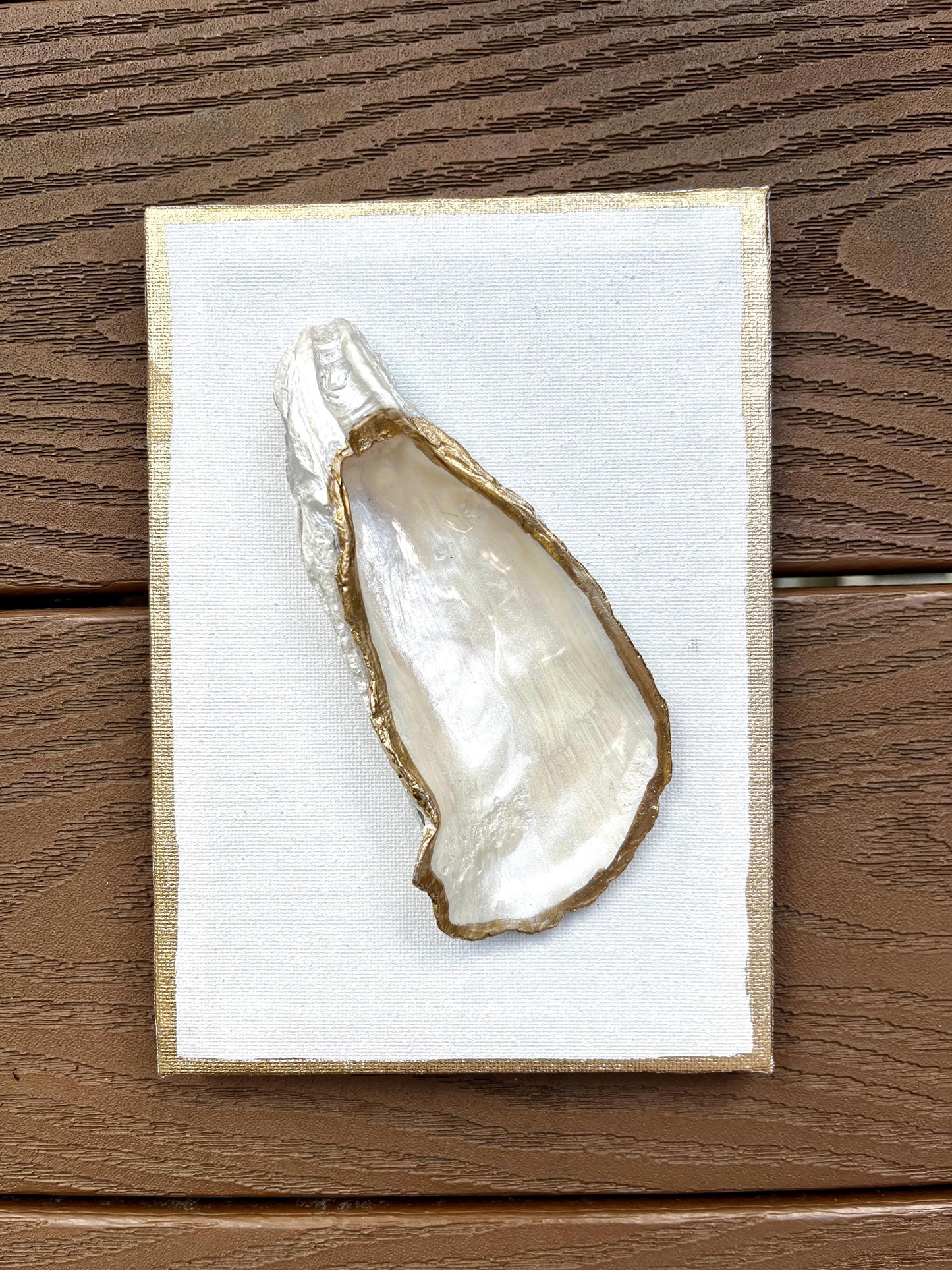 Elegant Hand-Painted Oyster on Canvas