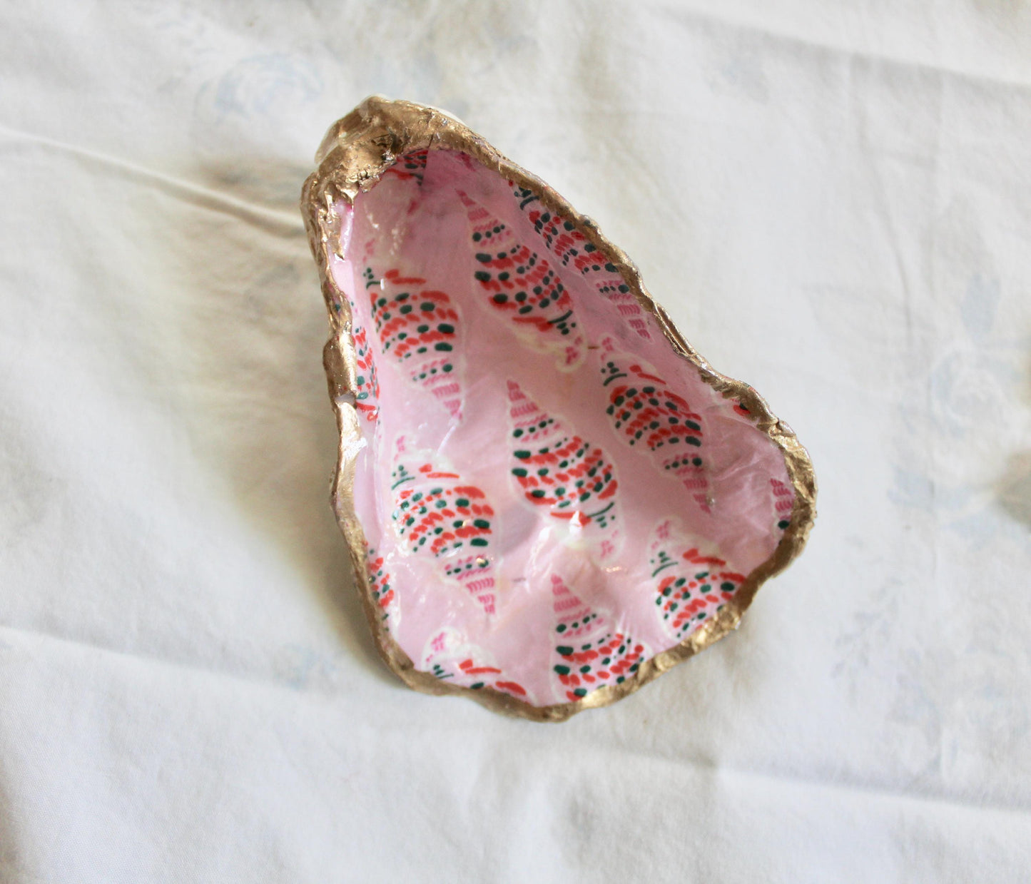 Dainty Pink Oyster Shell Jewelry & Trinket Dish