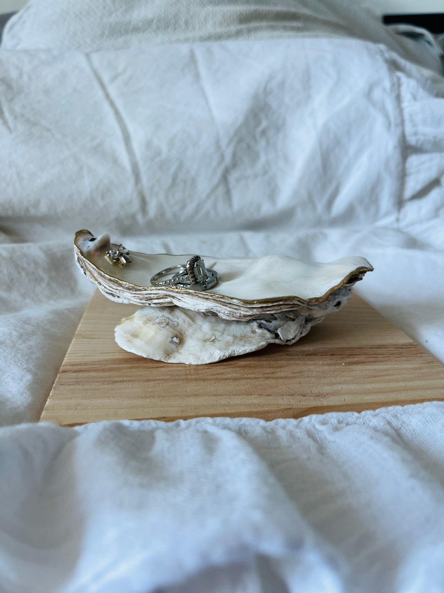 Stacked Butterfly Oyster Shell Jewelry Dish