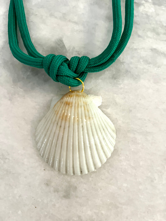 Sanibel Collection: Green Knotted Shell Necklace