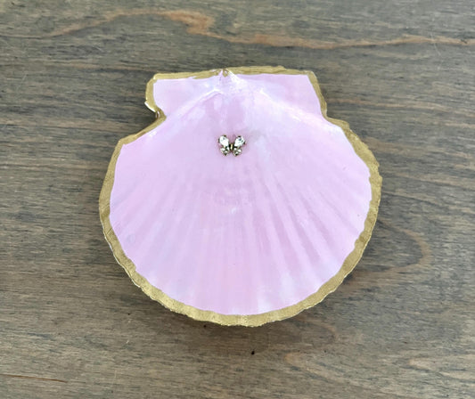 Butterfly Pink Shell Jewelry & Trinket Dish