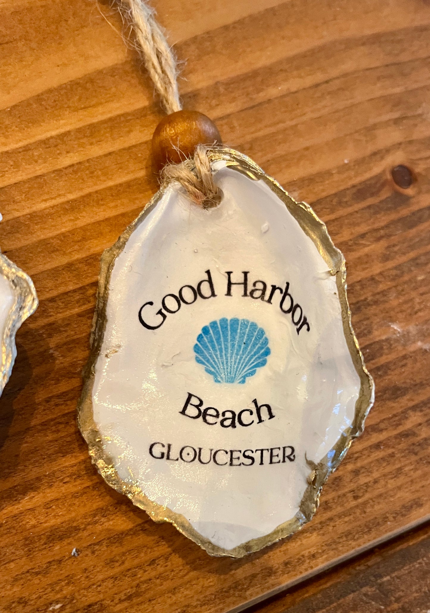Favorite Beach Oyster Shell Ornament
