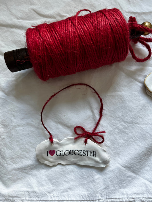 I❤️Gloucester oyster shell ornament