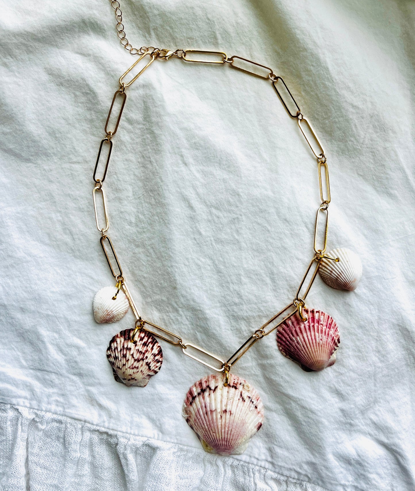 Sanibel shells charm necklace