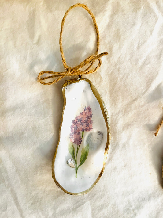 Lilac Oyster Shell Ornament