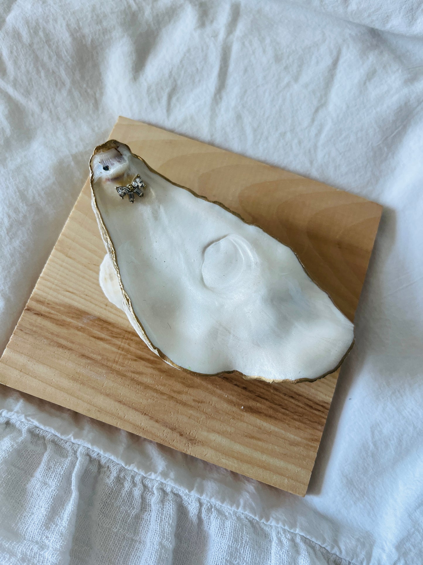 Stacked Butterfly Oyster Shell Jewelry Dish