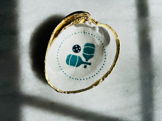 Pickleball shell jewelry/trinket dish
