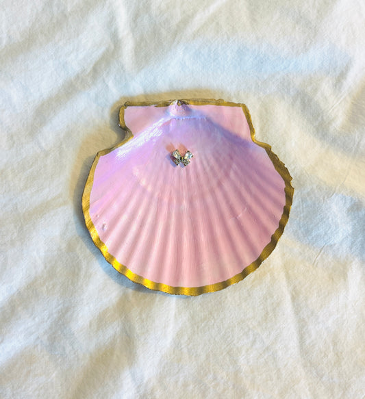 Butterfly Pink Shell Jewelry & Trinket Dish