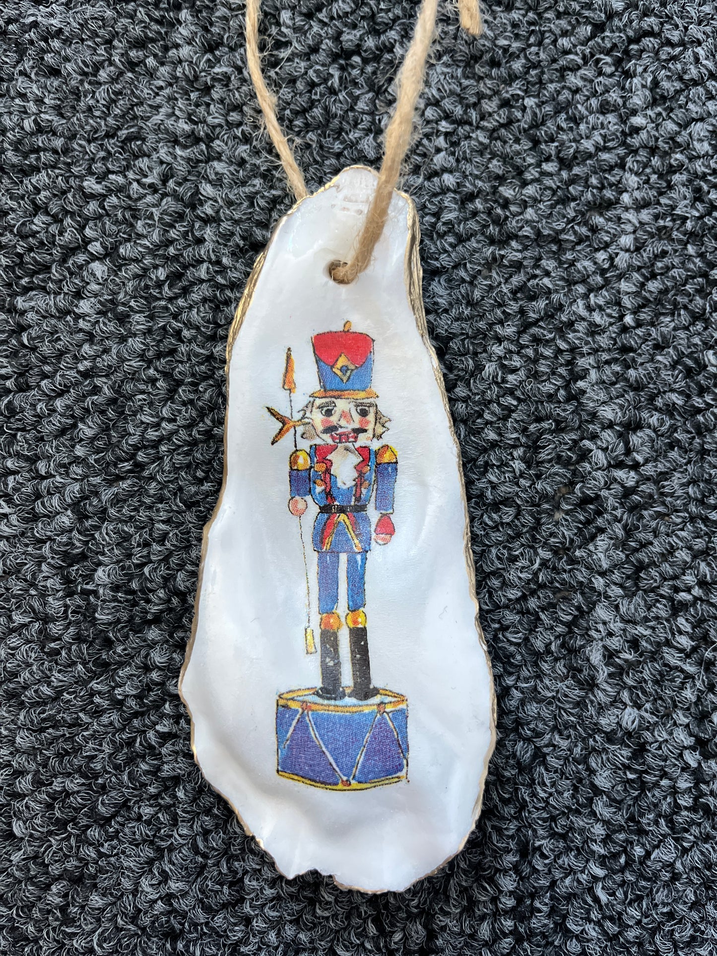 Christmas oyster shell ornaments