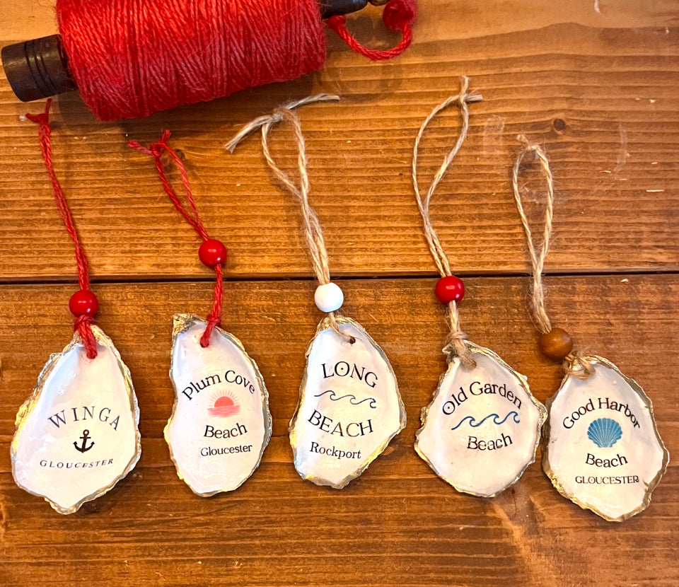 Favorite Beach Oyster Shell Ornament