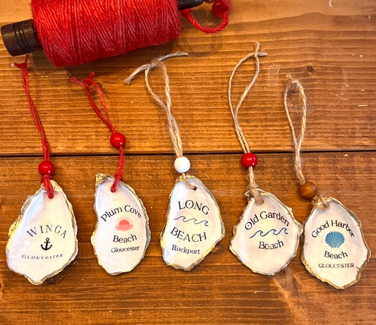 Favorite Beach Oyster Shell Ornament