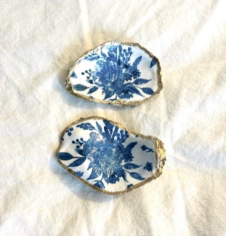 Blue & White Floral Jewelry/Trinket Dish