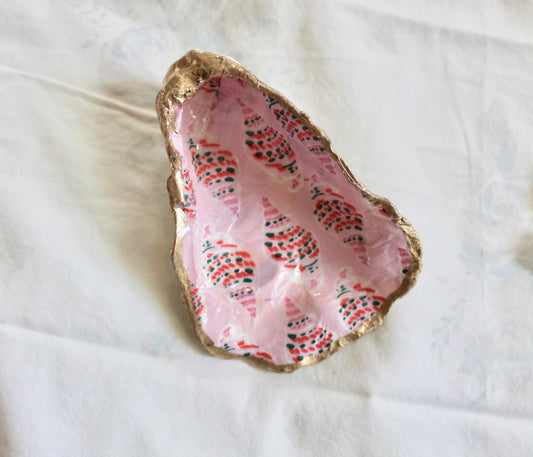 Dainty Pink Oyster Shell Jewelry & Trinket Dish