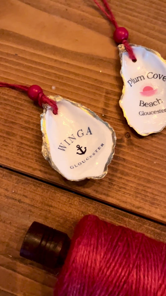 Favorite Beach Oyster Shell Ornament