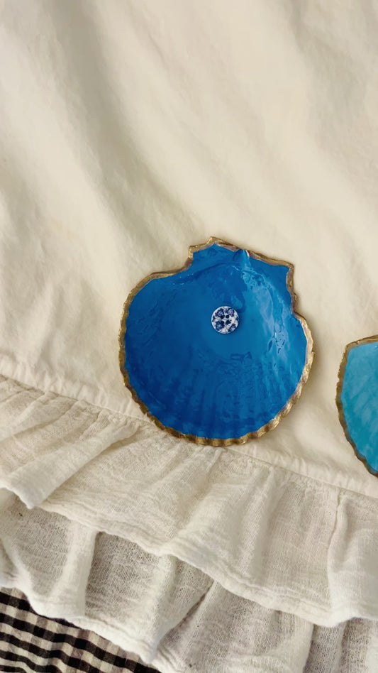 Blue Button Shell Trio